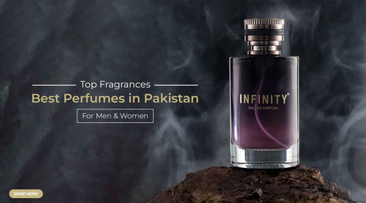 perfume-ad-featuring-infinity-eau-de-parfum-bottle-with-smoky-background-promoting-best-perfumes-in-pakistan