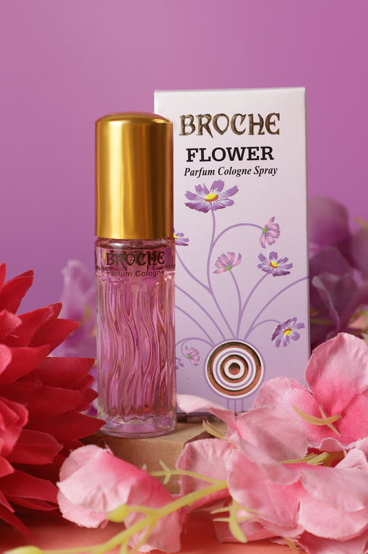 broche-flower-perfume-15ml-bottle-and-packaging-with-purple-bakground-and-beautiful-flowers