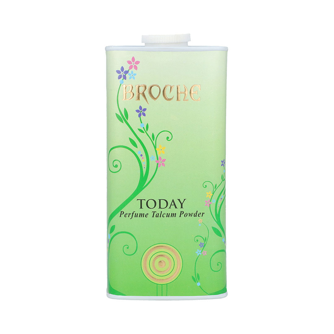 broche-today-talcum-powder-125gm-front-side-aluminum-container-with-flower-design